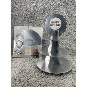 Wilton Light Up Tree Stand Hold 24 Cupcakes Includes 3 Treat Topper Stickers